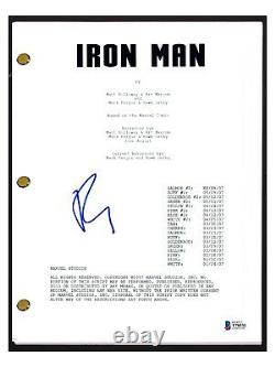 Robert Downey Jr Signed Autographed IRON MAN Movie Script BAS Beckett COA
