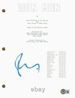 Robert Downey Jr. Signed Iron Man Movie Script Screenplay Autograph Beckett COA