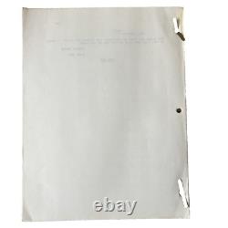 Robert Janes RESTLESS Script Screenplay For An Unproduced Film 1988 Production