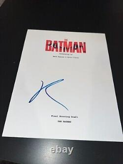 Robert Pattinson Signed Autograph Movie Script The Batman Kravitz Bas Coa Auto D