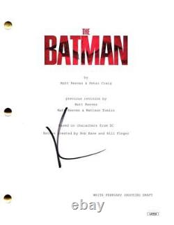Robert Pattinson Signed Autograph The Batman Movie Script Screenplay with JSA COA