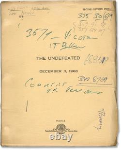 Rock Hudson John Wayne UNDEFEATED Original screenplay for the 1969 #156781
