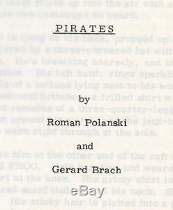 Roman Polanski PIRATES Original screenplay for the 1986 film shooting #131895