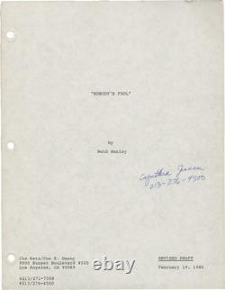 Rosanna Arquette NOBODY'S FOOL Original screenplay for the 1986 film #115890