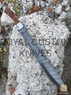 Royal Custom Handmade Book Of Eli Machete Damascus Steel Movie Sword /with Sheat