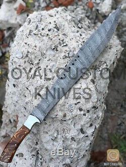 Royal Custom Handmade Book Of Eli Machete Damascus Steel Movie Sword /with Sheat