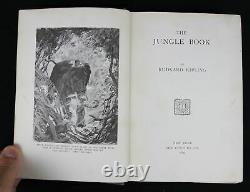 Rudyard Kipling THE JUNGLE BOOK 1894 1st ED movie/film basis childrens classic