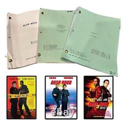 Rush Hour 1, 2 and 3 Original Scripts, Jackie Chan Chris Tucker Movie Prop