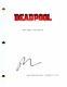 Ryan Reynolds Signed Autograph Deadpool Full Movie Script Detective Pikachu