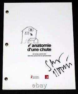 SANDRA HULLER Signed ANATOMY OF A FALL Full Movie SCRIPT Screenplay autograph
