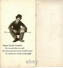 SCARCE 1916 THE CHARLIE CHAPLIN BOOK 1st written about worlds biggest star withPX