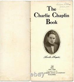 SCARCE 1916 THE CHARLIE CHAPLIN BOOK 1st written about worlds biggest star withPX