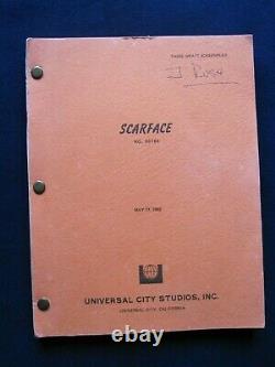 SCARFACE ORIGINAL SCRIPT by OLIVER STONE PACINO, DE PALMA, PFEIFFER Film