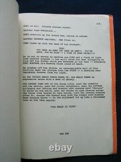 SCARFACE ORIGINAL SCRIPT by OLIVER STONE PACINO, DE PALMA, PFEIFFER Film