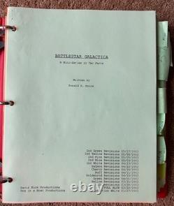 SET USED BATTLESTAR GALACTICA TV MINI SERIES MOVIE SCREENPLAY Script EDWAR JAMES
