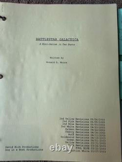 SET USED BATTLESTAR GALACTICA TV MINI SERIES MOVIE SCREENPLAY Script EDWAR JAMES