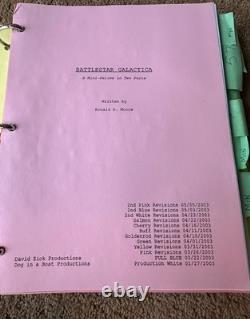 SET USED BATTLESTAR GALACTICA TV MINI SERIES MOVIE SCREENPLAY Script EDWAR JAMES
