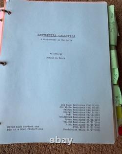 SET USED BATTLESTAR GALACTICA TV MINI SERIES MOVIE SCREENPLAY Script EDWAR JAMES
