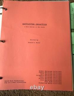 SET USED BATTLESTAR GALACTICA TV MINI SERIES MOVIE SCREENPLAY Script EDWAR JAMES