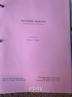 SET USED BATTLESTAR GALACTICA TV MINI SERIES MOVIE SCREENPLAY Script EDWAR JAMES