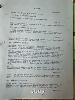 SET USED BATTLESTAR GALACTICA TV MINI SERIES MOVIE SCREENPLAY Script EDWAR JAMES