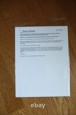 SEVEN MEN AT DAYBREAK (Operation Daybreak) Movie Script 1974