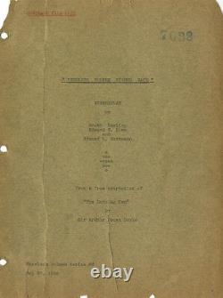 SHERLOCK HOLMES AND THE SECRET WEAPON. FIGHTS BACK (1942) Orig film script