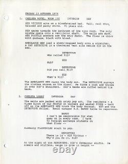 SID AND NANCY (1985) Vintage original Third Draft film script by Cox, Wool