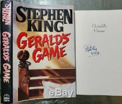 SIGNED & DATED Stephen King Gerald's Game Hardcover Book DJ First/1st Movie 1992