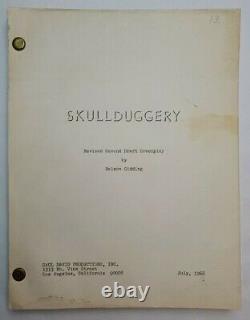 SKULLDUGGERY / Nelson Gidding 1968 Screenplay, Burt Reynolds Sci Fi film