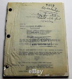 SON OF DRACULA / Eric Taylor 1942 Movie Script, Robert Siodmak Horror Film