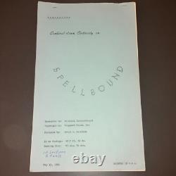 SPELLBOUND ('45-'61) Rare Hitchcock / Selznick Continuity Script Archive + COA