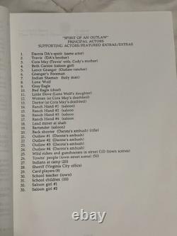 SPIRIT OF AN OUTLAW Original Film Script / Treatment Early Draft With Notes