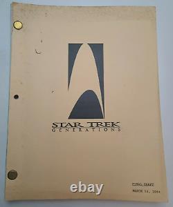 STAR TREK GENERATIONS / Ronald D. Moore 1994 Screenplay, Patrick Stewart film