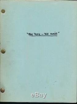 STAR TREK THE MOTION PICTURE Gene Roddenberry Vintage Draft Movie Film Script