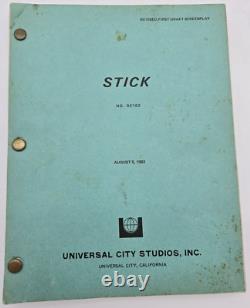 STICK / Elmore Leonard 1983 Screenplay, Burt Reynolds & Candice Bergen film