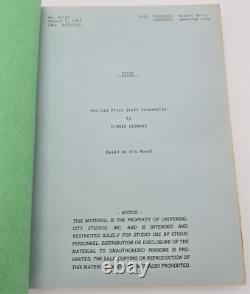 STICK / Elmore Leonard 1983 Screenplay, Burt Reynolds & Candice Bergen film