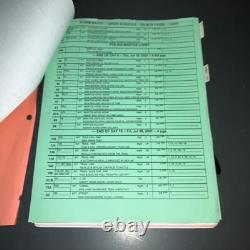 STORM WATCH (2001) Production Draft Movie Script Color Revisions Call Sheets