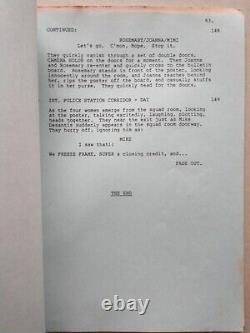 SUBURBAN BEAT (1985) Original TV Movie Script / Dee Wallace, Shelley Fabares