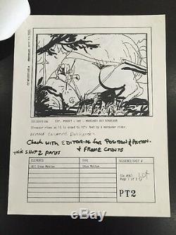 SUPER RARE! EWOKS BATTLE FOR ENDOR Original 1985 Movie Storyboards Star Wars