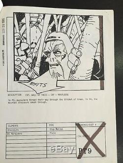 SUPER RARE! EWOKS BATTLE FOR ENDOR Original 1985 Movie Storyboards Star Wars