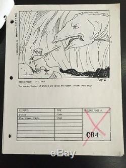 SUPER RARE! EWOKS BATTLE FOR ENDOR Original 1985 Movie Storyboards Star Wars