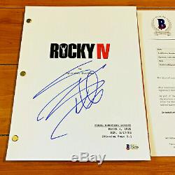 SYLVESTER STALLONE SIGNED ROCKY IV FULL PAGE MOVIE SCRIPT with BECKETT BAS COA