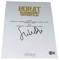 Sacha Baron Cohen Signed Autograph Borat Subsequent Movie Film Script Beckett
