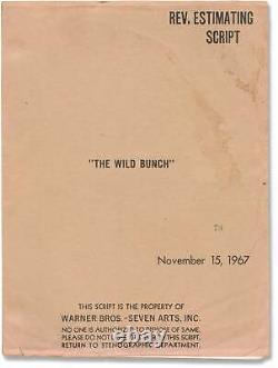 Sam Peckinpah WILD BUNCH Original screenplay for the 1969 film 1967 #160830