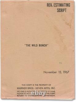 Sam Peckinpah WILD BUNCH Original screenplay for the 1969 film 1967 #160830