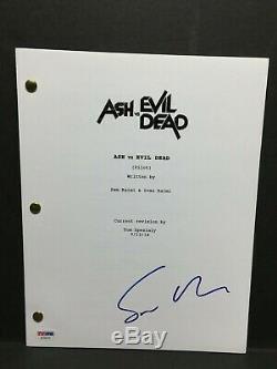 Sam Raimi Signed'Ash vs Evil Dead' Full Movie Script PSA AE94310
