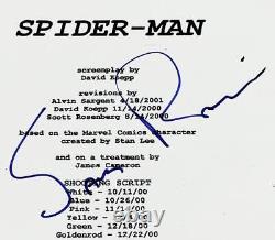 Sam Raimi autograph signed Spider-Man movie script Beckett BAS