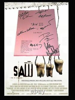 Saw 3 Film Hand Signed Script Cast Creative Shawnee Smith Horror Bloody Rare Coa