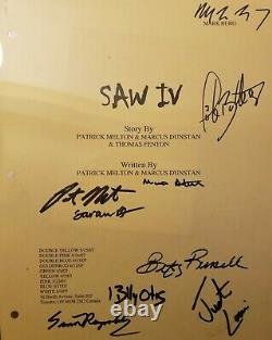 Saw 4 Movie Script Signed By 10 -Betsy Russell- Mark Burg Jigsaw